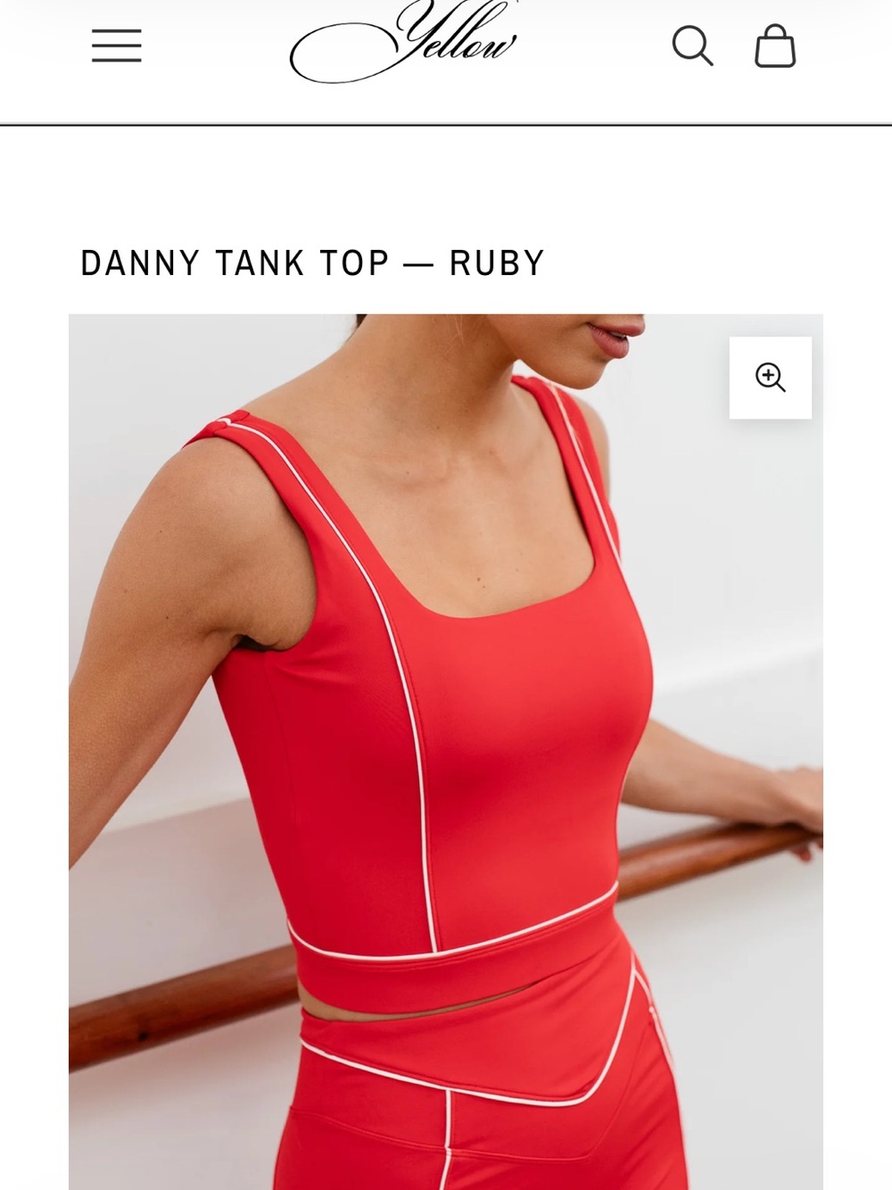 Yellow the Label Red Sleeveless Crop Tank XS never worn